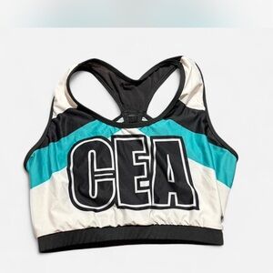 Black and Teal CEA Sports Bra